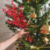 12 Köpfe Weihnachtliche Rote Beerenzweige Kirschstempel Weihnachtsbaumschmuck Heimzimmerdeko Neujahrsgeschenk Party Hochzeitsdeko