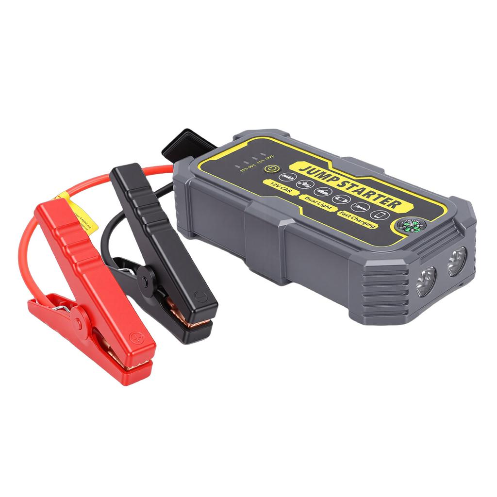 Jump Starter Waterproofing Car Emergency Starting Power Supply for 16V Cars SUVs Small Trucks Main Unit+Straight