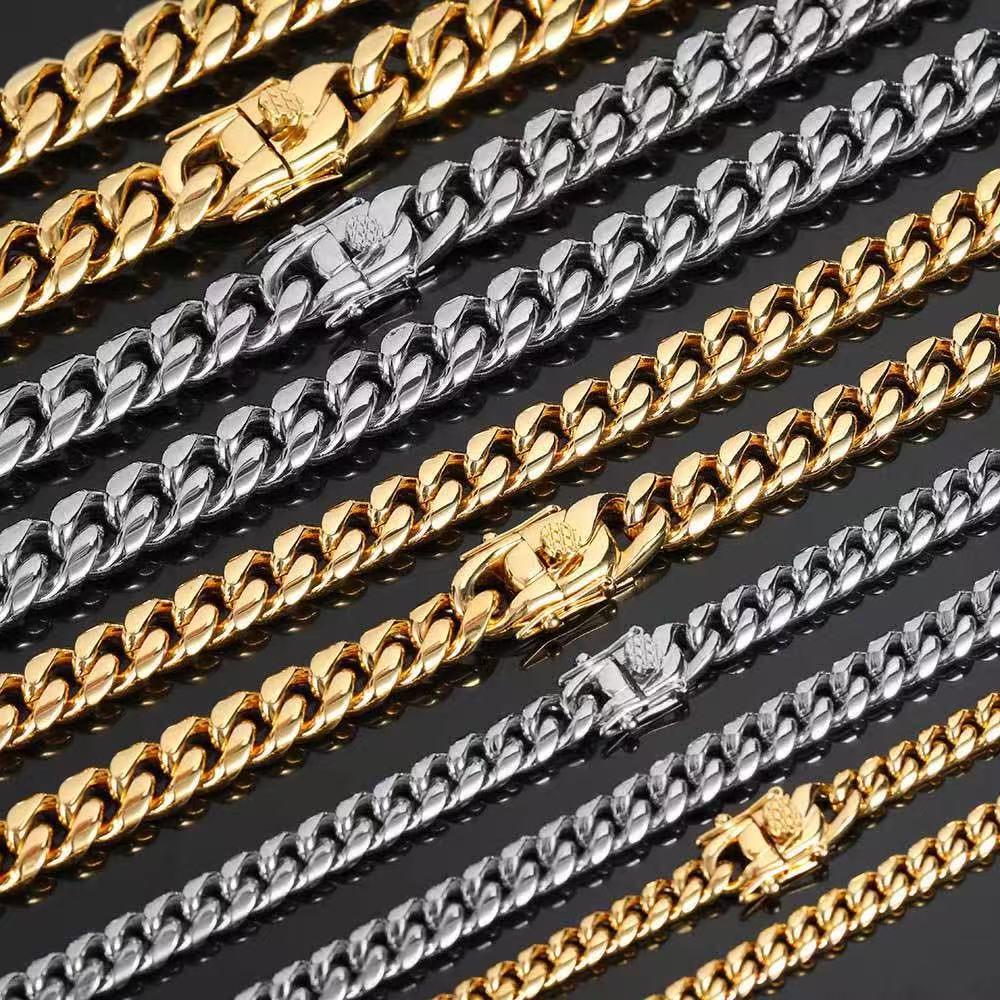 Trendy European & American Hip Hop Stainless Steel Men's Necklace - Unique Jewelry Chain with High-End Appeal