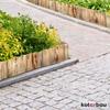 Outdoor Wooden Garden Border - 110 X 10 Cm - Wooden Garden Fence - Burnt Wood - Flexible Palisade - Garden Decoration KOTARBAU