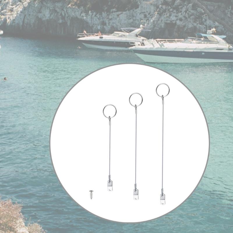 

150mm/240mm/300mm Lanyard Cable Stainless Steel Safety Tether Wire Quick Release Pin Lanyard Safety Wire for Boat Marine