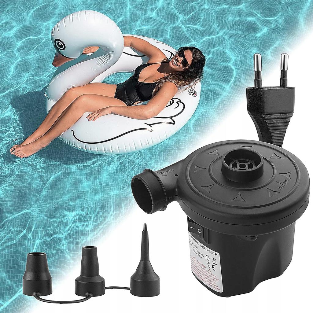 2-in-1 Electric Pump for Ball Mattresses, 3 Nozzles, 55W
