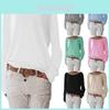 T-shirt in Cotone da Donna con Girocollo Manica Lunga Vestibilità Casual Morbido Comfort