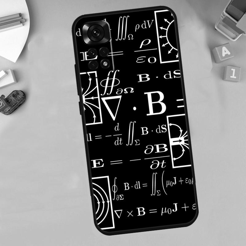 Physics Science Maths Formula Case For Xiaomi Redmi Note 11 8 9 10 Pro 12 Turbo 8T 9S 10S 11S 12S Redmi 12C 10C 9C Cover