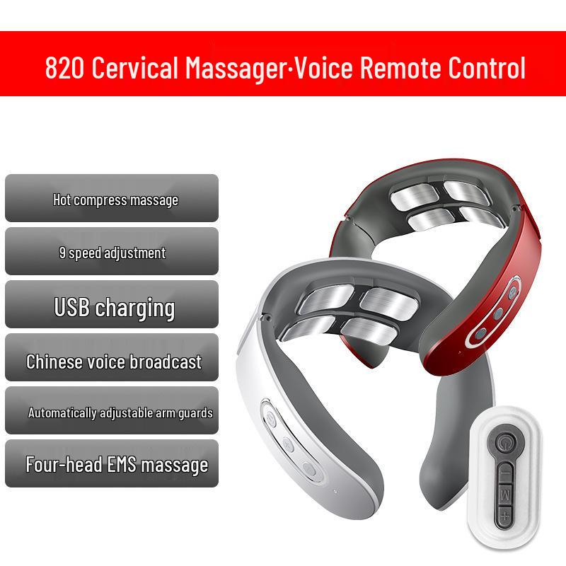 Rechargeable Smart Cervical and Neck Massager for Home Care