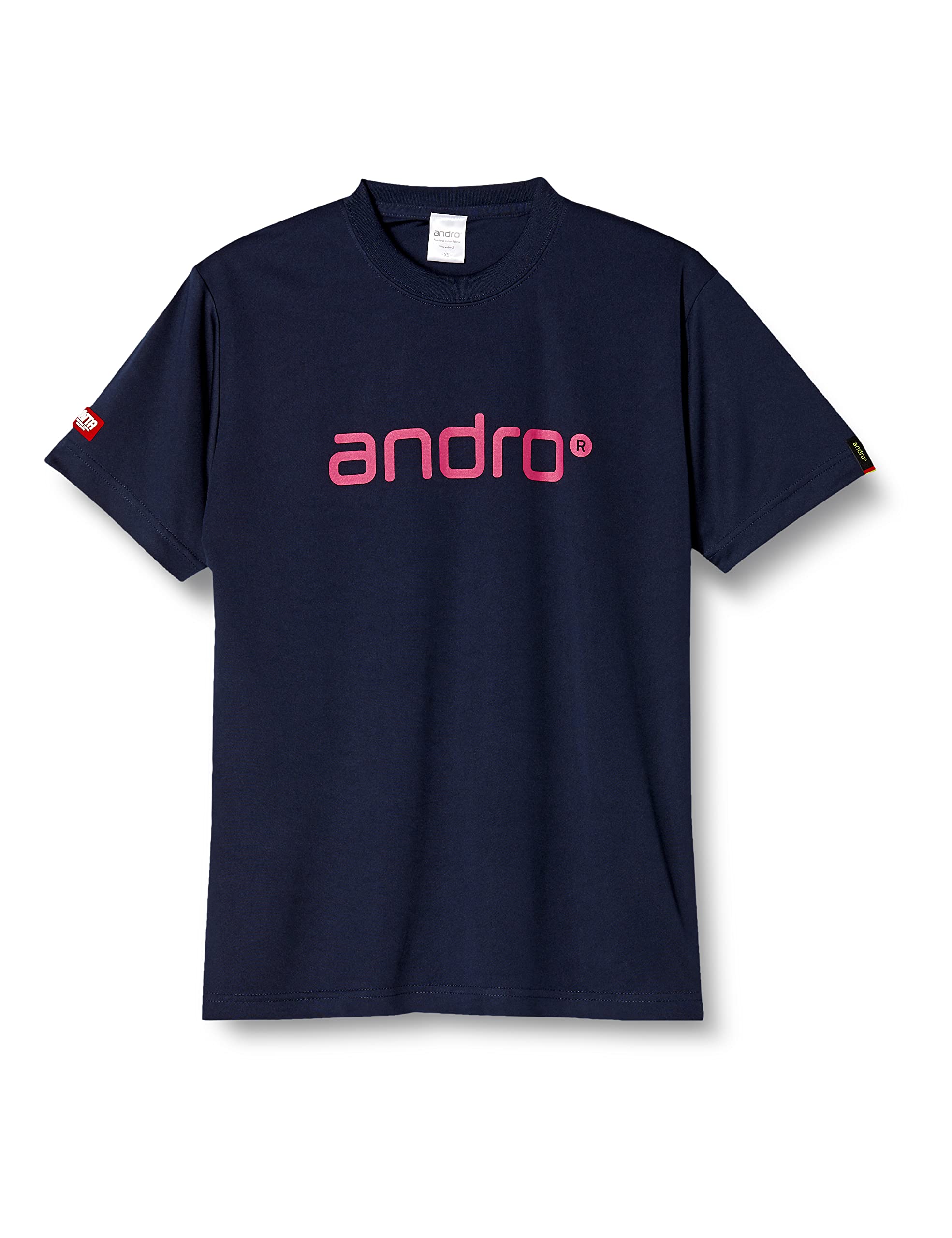 

andro Unisex Table Tennis Game Androna Patty Shirt Navy x XS Shirt, IV, 305703, Pink,