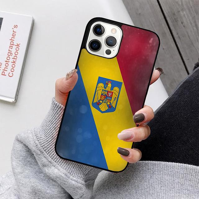 Romania Flag Phone Case For iPhone 17 Air 16 15 14 13 12 11 Pro Max Plus Max Cover Shell Coque
