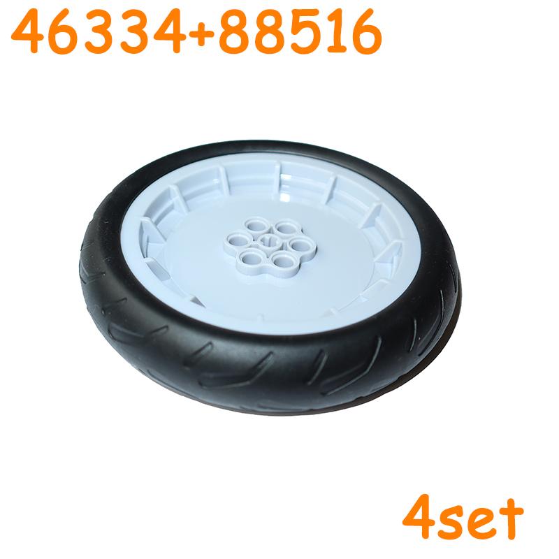 Non-Toxic 46334 88517 11957 88516 67140 46335 Tire Cross Hole Set Car Truck Wheels Hub Technical Bricks Moc Motorcycle Building Blocks