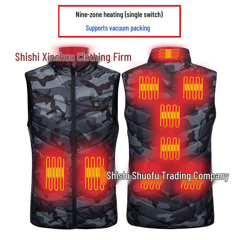 Men's Dual Control USB Heated Vest - 11 Zone, 3 Temperature Settings for Winter
