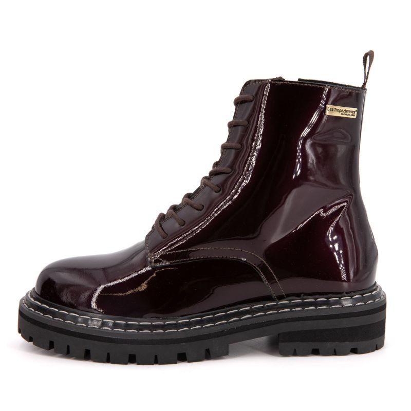 Bottines vernis cuir Reine bordeaux Femme LES TROPEZIENNES PAR M.BELARBI