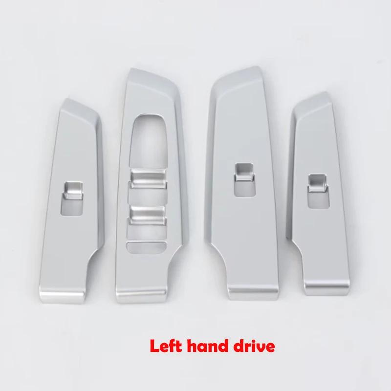 3D Lhd Rhd Abs Carbonfier For Mitsubishi Outlander   2024 Inner Door Armrest Window Lift Switch Button Panel Cover Frame LHD ABS matte silver