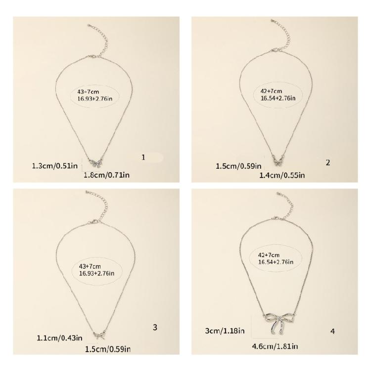 Schleifenknoten Halskette Verstellbare Hip Hop Schlüsselbeinkette Schleifenanhänger Schlüsselbeinkette