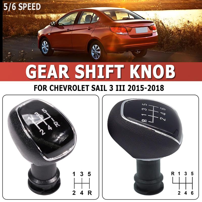 Manual Transmission 5/6 Speed Black Car Gear Shift Knob Shifter Lever Handle For Chevrolet Sail 3 III 2015 2016 2017 2018