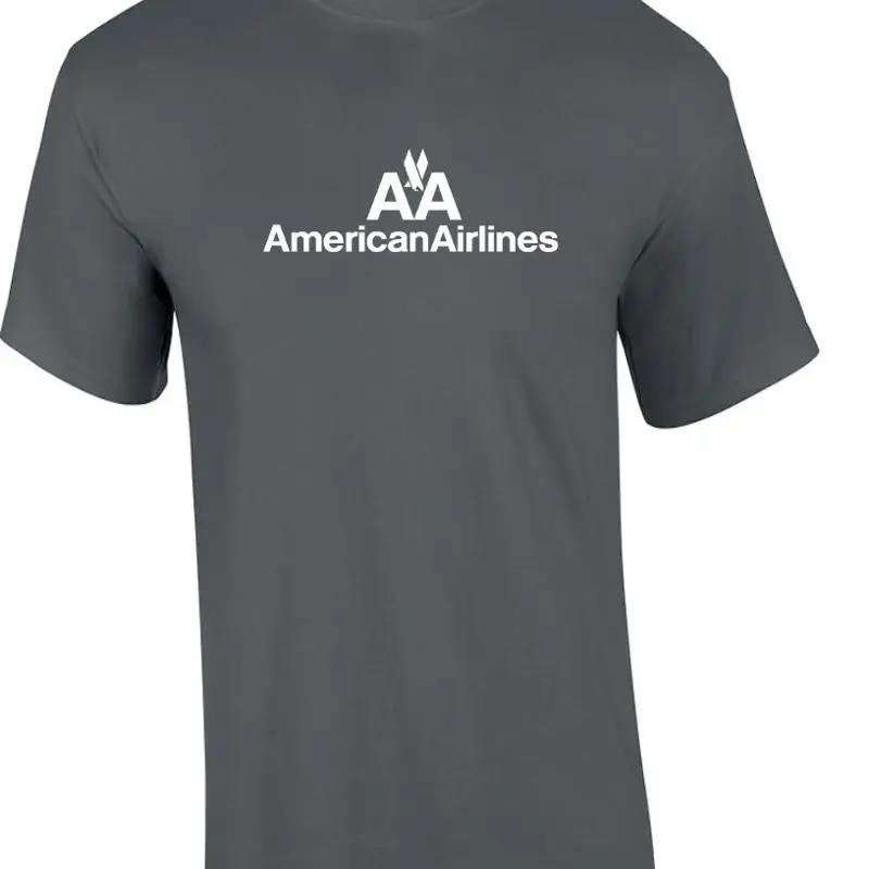 American Airlines White Retro Logo T Shirt Us Airline Charcoal Gray S 5xl