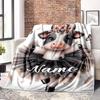 Dancing Cow Customize Your Name Blanket Used For Chair Office Sofa Bed Camping Soft And Warm Giving Friends And Relatives Birthday Graduation Gift