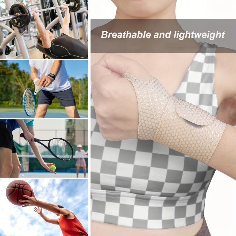 2PCS Breathable Wrist Guard for Men and Women - Adjustable Elastic Sports Wrist Guard, Compression Wrist Strap and Support