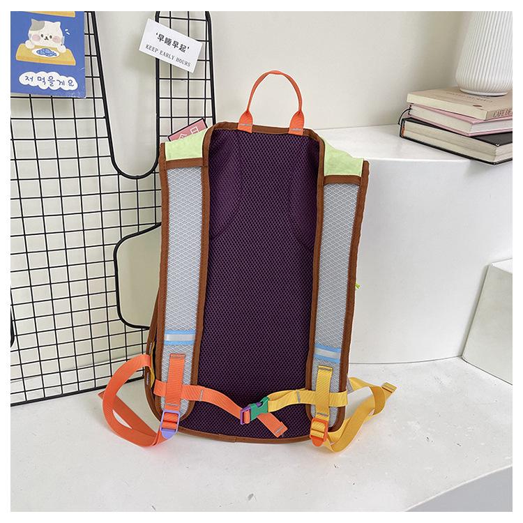 2025 Modny Plecak Wodoodporny Colorblock na Wędrówki i Podróże - Lekki, Duża Pojemność, Modny Sprzęt Outdoorowy