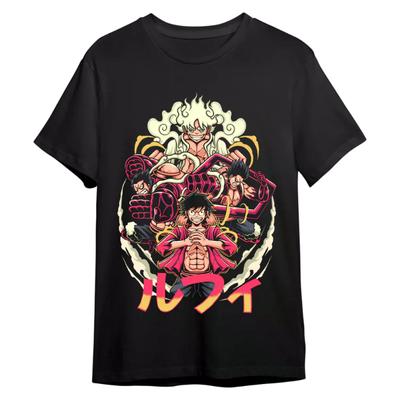 One Piece Retro Comic Art TShirt Men Women Oversized Cotton Anime Graphic Tee Casual Streetwear Short Sleeve Crew Neck Top