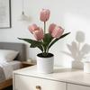 Tulip Artificial Plant Decor With Plastic And Silk For Wedding Photography And Home Interior