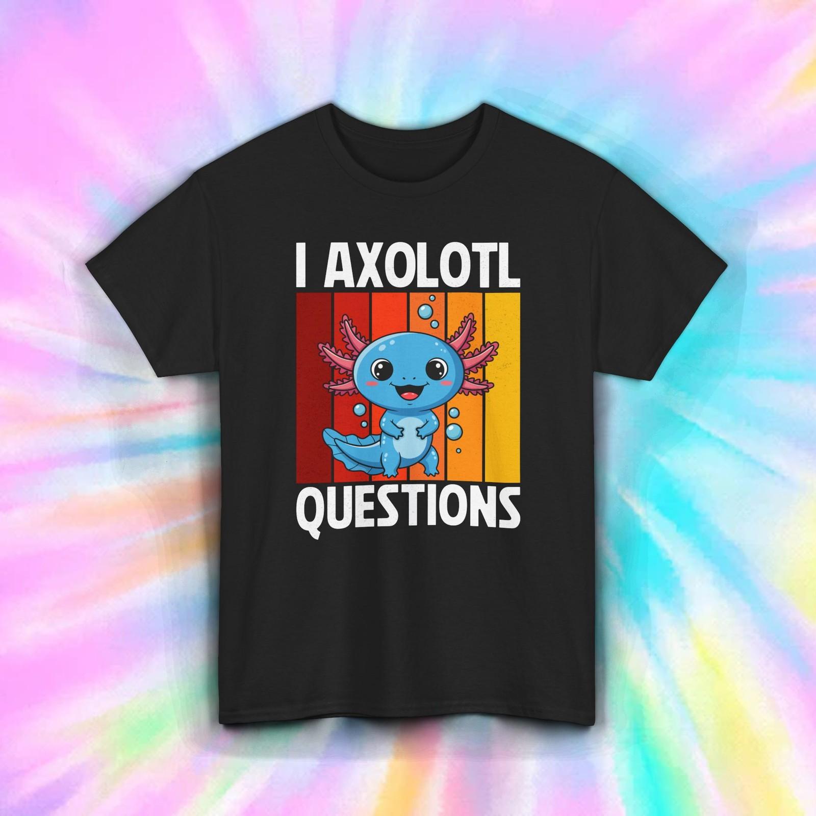 Funny Axolotl Shirt Cute Amphibian Graphic Tee Retro Pet Lover Gift S-5XL S