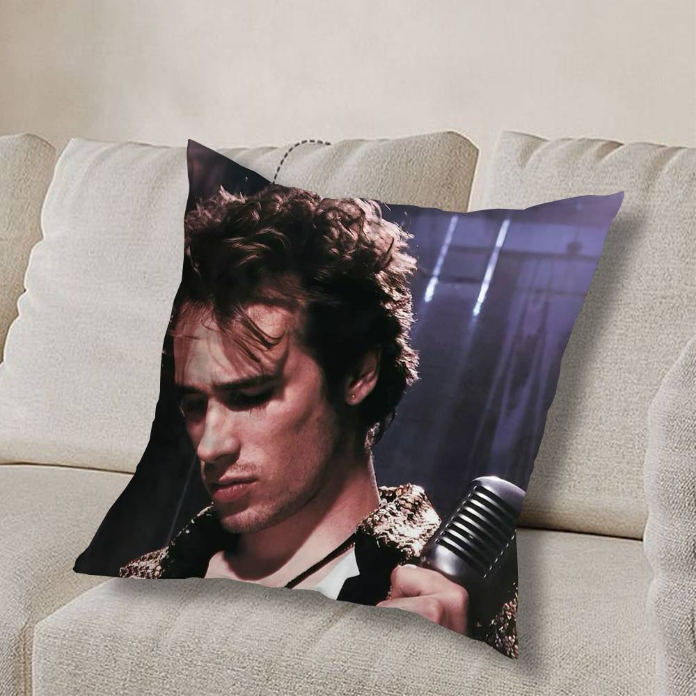 J-Jeff Buckley Grace COOL Pillow Case Anti-dustmite Pillowcase Invisible zipper silky short plush Sofa cushion cover