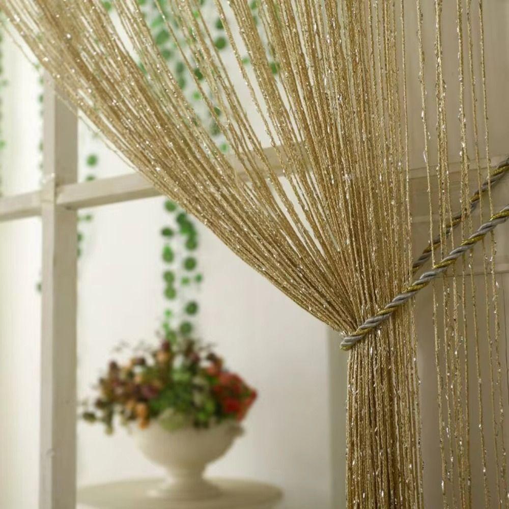 1x2m Window Door Divider Drape  for Home Living Room Cafe Interior Decorations Valance