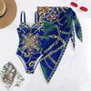 2025 Luxury New Two Piece Women Bikini Set Push Up Floral Printed Bikini Strappy Bandage Swimwear Brazilian Biquini Bathing Suit