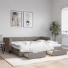 VidaXL Daybed with Trundle and Drawers Taupe 90x200 Cm Fabric 3196617
