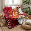 Manchester United Theme Blanket Soft Flannel Blanket Plush Throw Blanket Cozy Sofa Bed Blanket for Home Decor