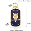 Trendy Colorful Enamel Geometry Charm Pendant,Real 18k Gold Plated Zircon Necklace Bracelet Jewelry Findings Supplies S43