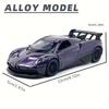 1:36 Scale Alloy Simulation Sports Car Model With Openable Doors And Hood, Youngsters' Toy Collectible Gift