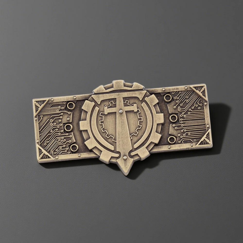 Mechanicus Retro Metal Legion Logo Brooch - Fashion Game Fan Backpack Accessory