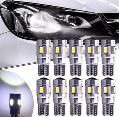 10Pcs T10 6SMD 5630 LED Bulb White For Car Roof Reading Light License Plate Lamp