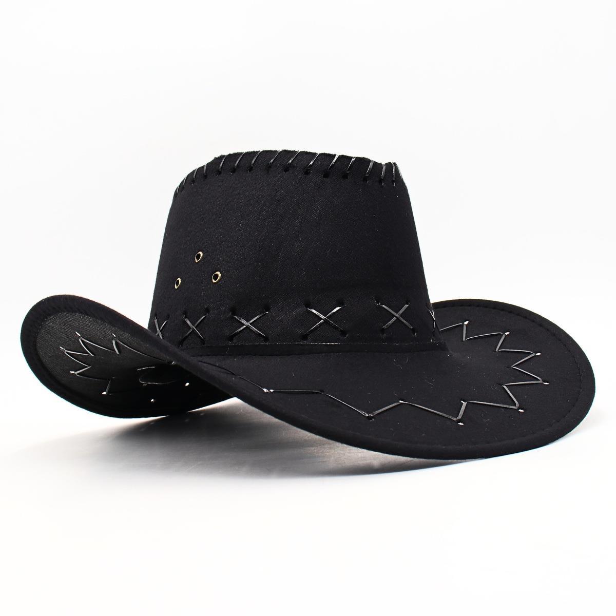 

Ковбойський капелюх, замшевий корейський варіант капелюха від сонця, чоловіки та жінки, пляжний капелюх, капелюх для верхової їзди на пасовищах average size