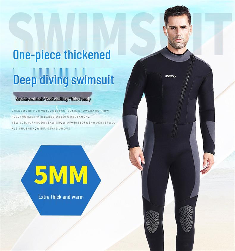 Men's 5mm Full Body Wetsuit for Deep Diving, Cold Protection, Winter Swimming & Surfing - ZCCO 2026 Edition