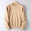 Heavyweight Washed Cotton Terry Crewneck Sweatshirt for Men, Spring and Autumn Vintage Trendy Top Jacket