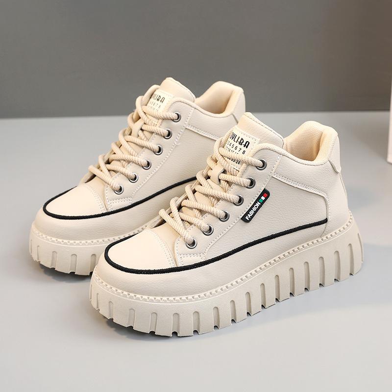 

Модные женские кроссовки на высокой платформе, женские кроссовки для бега, обувь для увеличения роста, повседневная обувь 36(Foot 23cm) хаки