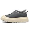 Unisex Winter Couple Snow Boots: Fashionable Thick Sole Lace-Up Casual Shoes with Plus Velvet for Women