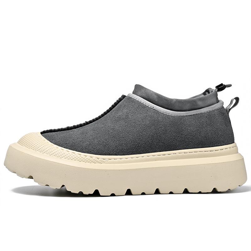 Unisex Winter Couple Snow Boots: Fashionable Thick Sole Lace-Up Casual Shoes with Plus Velvet for Women