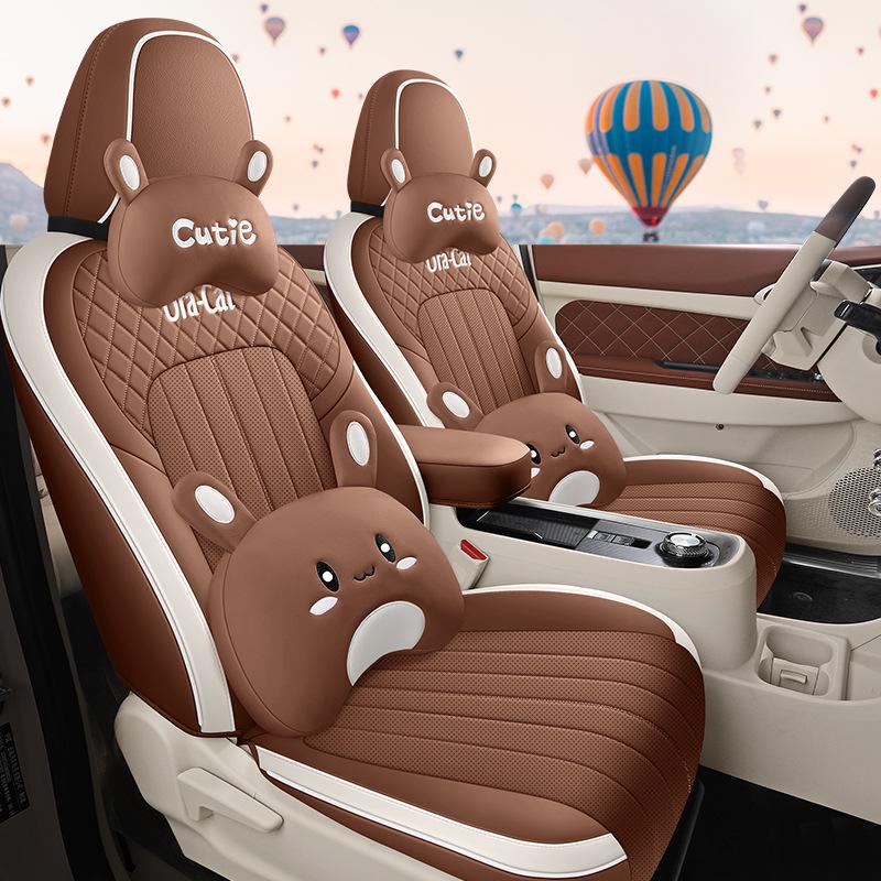 2022 ORA Good Cat Cartoon Car Seat Cover: Full Coverage, One-Piece Design