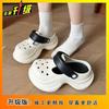 Cute and Sweet Thick-soled Non-slip Bag Head 2025 New Height-increasing Slippers Are Comfortable and Lightweight, and Two Wear One-pedal Hole Shoes.