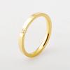 Rose Gold Titanium Steel Single Diamond Ring - Japanese & Korean Fashion for Women