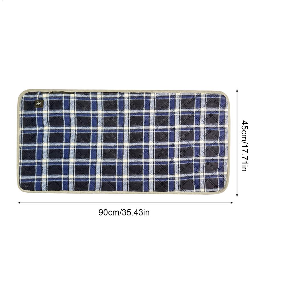 

USB Heating Pad 45x90cm USB Heated 3 Temperature Settings Portable Fast Heating Seat Cushion for Home Apartment Office School синій