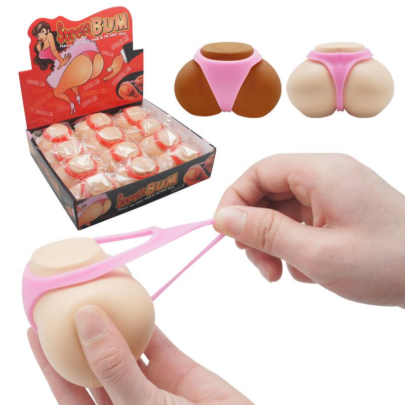 Erotic Decompression Toys: Water-Filled Breasts & Small Beautiful Buttocks Keychains