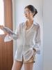 White Washed Cotton Linen Long Sleeve Shirt - Spring/Summer 2026 Sun Protective Loose Cardigan Top