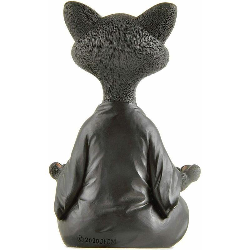 Kat Meditation Dyremeditation Kat Harpiks Ornamenter Siddende Zen Buddha Have Dekoration Ornamenter