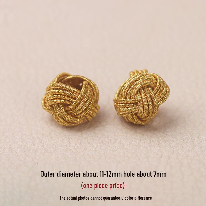 Golden Pineapple Knot Necklace with DIY Spacer Beads and Braided Cord