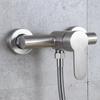 304 Stainless Steel Bathroom Faucet Shower Black Silver Faucet Wall Mounted Bathtub Shower Mixer Tap Shower Faucet Mixer Taps