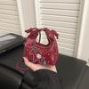 Trendy Mini Shoulder Bag Pu Soft Water Jiao Shape With Magnetic Snap For Daily Fashion