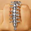 Stainless Steel Gothic Punk Stud Earrings Necklace Insect Piercing Ring Brooch  Daily Life